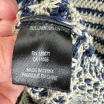 360 Sweater 100% Linen Blue Cream Striped Nautical 3/4 Sleeve Sweater Size S Photo 5