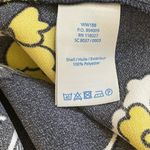 Women’s Boden navy blue with yellow floral print crop sleeves dress Size 6 Photo 3