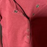 Forever 21 Bodysuit Button-Front Long Sleeve Snap Rust Red Small Photo 1