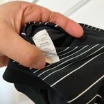 Athleta Bikini Top Chevron High Neck Black White Women Sz 34D/DD Photo 4