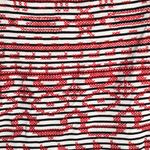 THML  stretchy Brandy red blue embroidered skirt‎ Photo 3