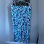 Lilly Pulitzer Lily Pulitzer Wide Leg Elastic Waist Band Blue and Green Lorena Pants Photo 1