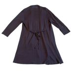 Eileen Fisher  Brown Long-Length Open Front Cardigan Sweater Silk Size Small Photo 4