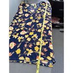 Nine Britton Navy Floral Scalloped V-Neck Blouse Size M Photo 6