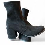 Pierre Dumas Black Suede Block Heel Booties | Size 8 Photo 0