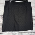 LOFT Black Eyelet Pencil Skirt Size 8 NWT Work Career Lined Photo 0