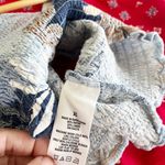 Aeropostale Blue White Floral Smocked Cropped Top Photo 7