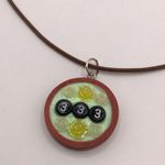 Handmade Angel Number 333 Decoden Rose Pendant Necklace Green Photo 1