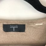 Tahari Womens Sweater V Neck Gathered Waist Button Detail Brown M Photo 3
