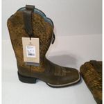 Ariat New NWT NIB Boots Womens 5.5 Round Up Western Metallic Copper Blanket Embo Photo 4