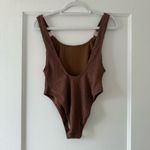 Aerie Brown One-Piece Cheekiest Swimsuit with Pink Buckle Size Medium NEW Photo 6