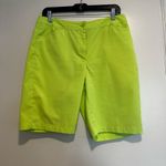 Women’s Lime Green Links Edition Chino Board Shorts. Golf. Summer Pockets Size 8 Photo 0