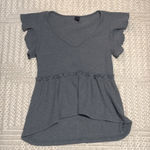 SheIn green/grey waffle top Photo 0