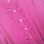 Carolyn Taylor Purple Ruffle Button Cardigan Size XL Photo 2