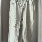 American Eagle NWOT Tom Girl Button Fly Pin Stripe Jeans Photo 0