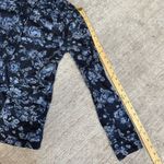Mi Ami Blue and Black Floral Casual Chambray Jacket Photo 9
