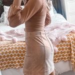 Free People Pink Suede Skirt Photo 3