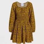 Sam Edelman NWT LORA MINI DRESS IN GOLDEN SPRIG -OLIVE OIL XS Photo 6