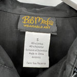 Bob Mackie  Wearable Art Black Long Sleeve Button Up‎ Sequin Design Size Small Photo 6