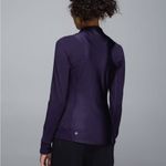 Lululemon  emerge renewed deep navy purple asymmetrical zip jacket Photo 3