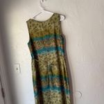 Kathie Lee Collection 90s Sleeveless Floral Dress M Green Blue Ombre Vintage Photo 6