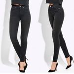 AYR  Skinny Jeans Black Denim Raw Hem Frayed $245 Size 27 (US 4) Photo 1