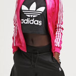 Adidas Women's Pink Athletic Tracksuit Jacket Photo 0