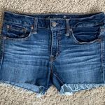 American Eagle Boy Fit 3” blue cutoff size 6 jean shorts Photo 0