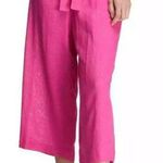 Michael Kors NWT  Wide Leg Front Tie Pants Hot Pink Size XL Photo 3