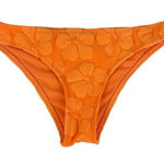Hollister Bright Orange Terry Cloth Hibiscus Bikini Bottoms XS Photo 0
