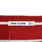 Pink Clover  Sweater XL Red with White Stripe New Photo 2