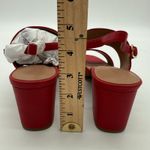 Aerosoles Emmex Block Heel Comfort Dress Red Faux Leather Sandals Elegant NWB 9 Photo 2