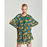 ZARA ✨ Trafaluc Floral Long Sleeve Sz Medium Romper Dress✨ Photo 2