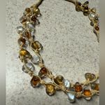 Antique Baroque Glass Multi Strand Necklace White Photo 5