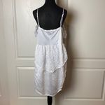 80s VINTAGE HIGH LOW LINGERIE SLIP DRESS CAMI White Size M Photo 1