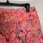 Michele Skirt Womens Sz 10 Damask Red Print Vintage 80s 90s Business Office EUC Pink Photo 8