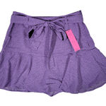 Stradivarius Love for Humanity in Purple Black Polka Dot Belted Skort L NWT Photo 0