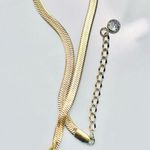 Anthropologie 18K Gold Herringbone Diamond Anklet/Bracelet Photo 3