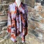 Essentials by Milano Waterfall Tunic Cardigan Purple Size M Photo 4