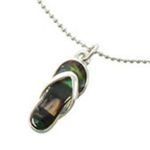 SILVER TONE LOBSTER CLAW FLIP FLOP CHARM ANKLET Photo 1