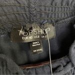 Topshop Smocked Long Sleeve Jersey Knit Skater Dress Blue 8 Photo 10