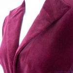 Maggy London Maggy London 100% cotton embossment burgundy velvet blazer jacket, size 10 Photo 6