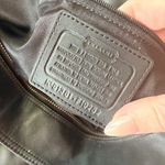 Coach Vintage  Black Gallery Leather Tote F19252 Purse Silver East West bag Photo 7