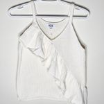 525 America cream ruffle front sweater tank sz S Photo 1