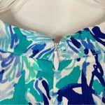 Lilly Pulitzer | Ashlyn Shift Dress Elephant Appeal Turquoise White Sleeveless 2 Photo 4