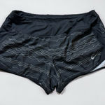 Nike Dri-Fit Black with White Pattern Running Shorts – Women’s Size M Photo 0