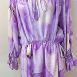 H&M Oversized Off Shoulder Purple Ruffle Dress L Photo 0