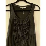 Boden tank dress black with ruffle front sz 4 Black Photo 1