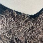 Celo Brown Flowy Raw Edge Snakeskin Print Ribbon Strip Dress M Size M Photo 6