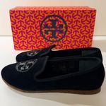 Tory Burch Billy Slipper Sz 7 Split Suede Craqulee New Photo 2
